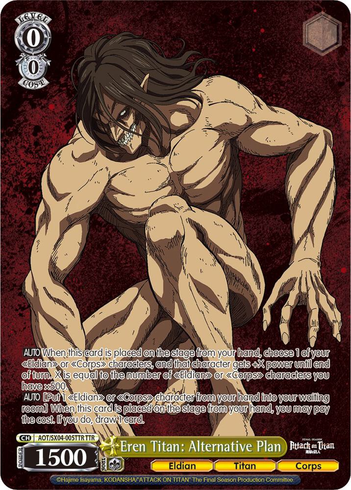 Eren Titan Alternative Plan TTR AOT/SX04-005TTR TTR Attack On Titan: Final Season Card