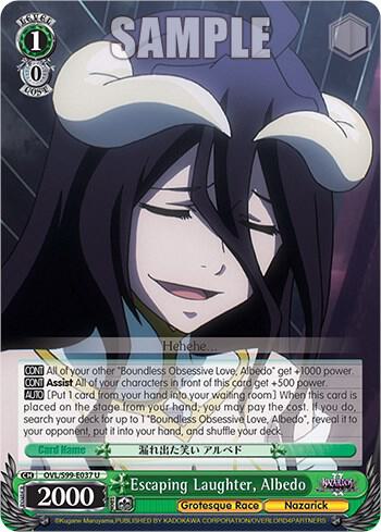 Escaping Laughter Albedo OVL/S99-E037 U Nazarick: Tomb of the Undead Vol.2 Card