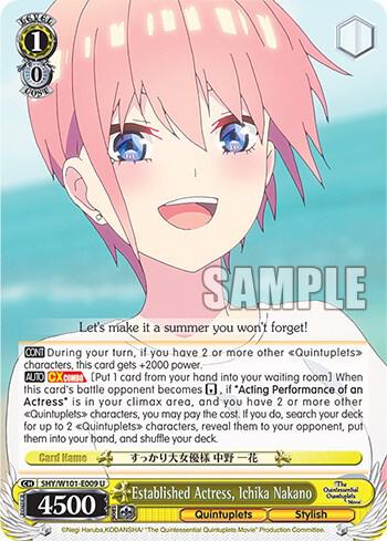 Established Actress Ichika Nakano 5HY/W101-E009 U The Quintessential Quintuplets Movie Card