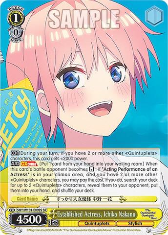 Established Actress Ichika Nakano SR 5HY/W101-E009S SR The Quintessential Quintuplets Movie Card