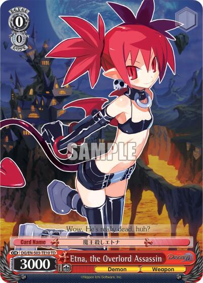 Etna the Overlord Assassin DG/EN-S03-TE10 TD Disgaea Card
