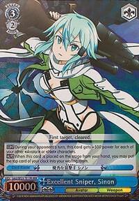 Excellent Sniper Sinon RRR SAO/SE23-TE17R RRR Sword Art Online II Card