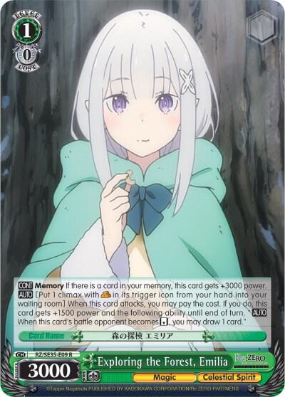 Exploring the Forest Emilia RZ/SE35-E09 R Re:ZERO: The Frozen Bond Card