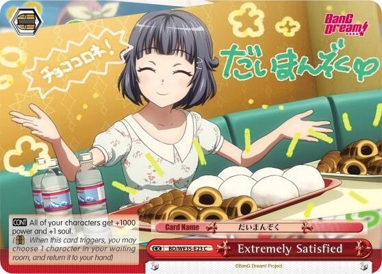 Extremely Satisfied Parallel Foil BD/WE35-E23 C Poppin’Party x Roselia Card