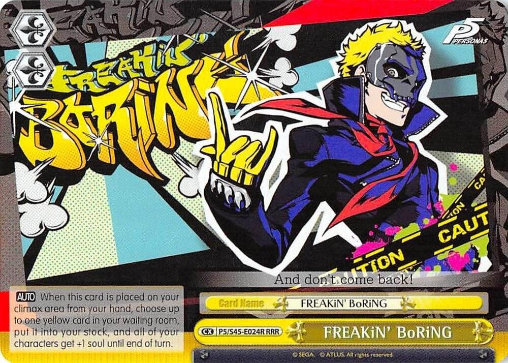 FREAKiN BoRiNG RRR P5/S45-E024R RRR Persona 5 Card