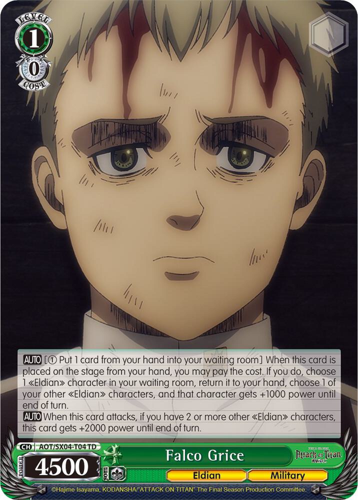 Falco Grice AOT/SX04-T04 TD Attack On Titan: Final Season Card