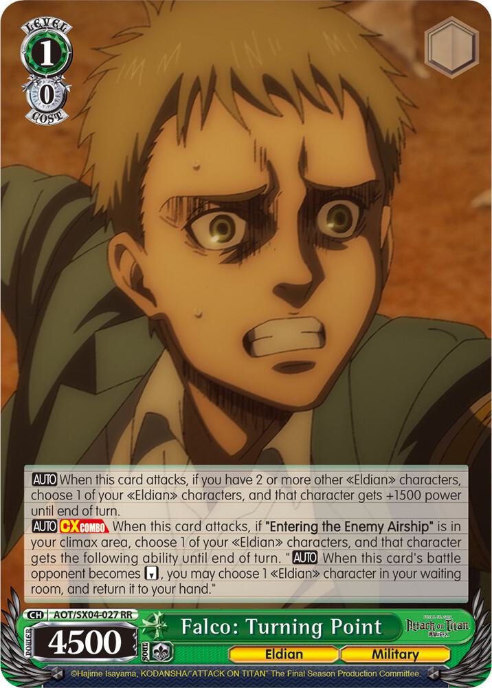 Falco Turning Point AOT/SX04-027 RR Attack On Titan: Final Season Card