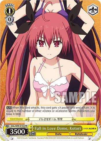 Fall in Love Dome Kotori DAL/W99-E102 PR Date A Live Vol.2 Card