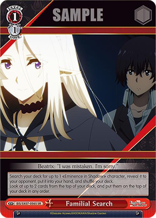Familial Search SR EIS/SX07-056S The Eminence in Shadow Card