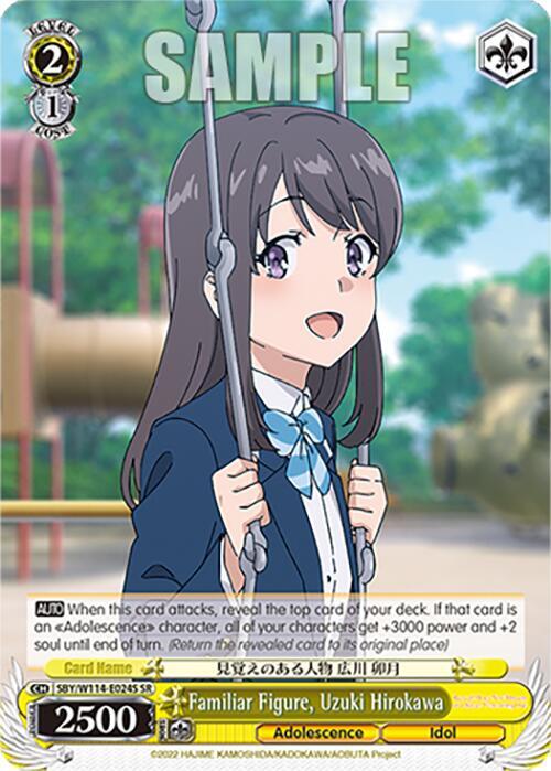 Familiar Figure Uzuki Hirokawa SR SBY/W114-E024S SR Rascal Does Not Dream Series Card