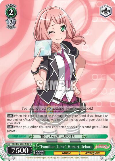 Familiar Tune Himari Uehara BD/EN-W03-045 U BanG Dream! Girls Band Party! MULTI LIVE Card