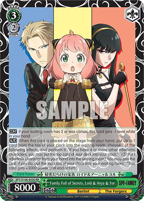 Family Full of Secrets Loid and Anya and Yor SPY/S106-E030 RR SPY x FAMILY Card