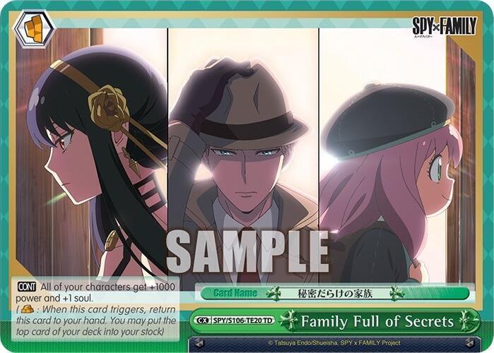 Family Full of Secrets SPY/S106-TE20 TD SPY x FAMILY Card