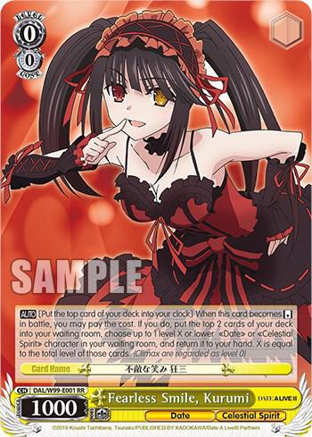 Fearless Smile Kurumi DAL/W99-E001 RR Date A Live Vol.2 Card