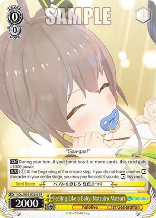 Feeling Like a Baby Natsuiro Matsuri SR HOL/W91-E024S SR hololive production Card