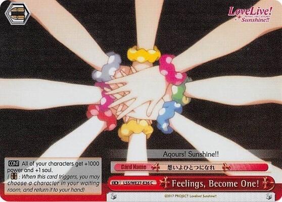Feelings Become One Parallel Foil LSS/WE27-E36 C Love Live! Sunshine!! Extra Booster Card