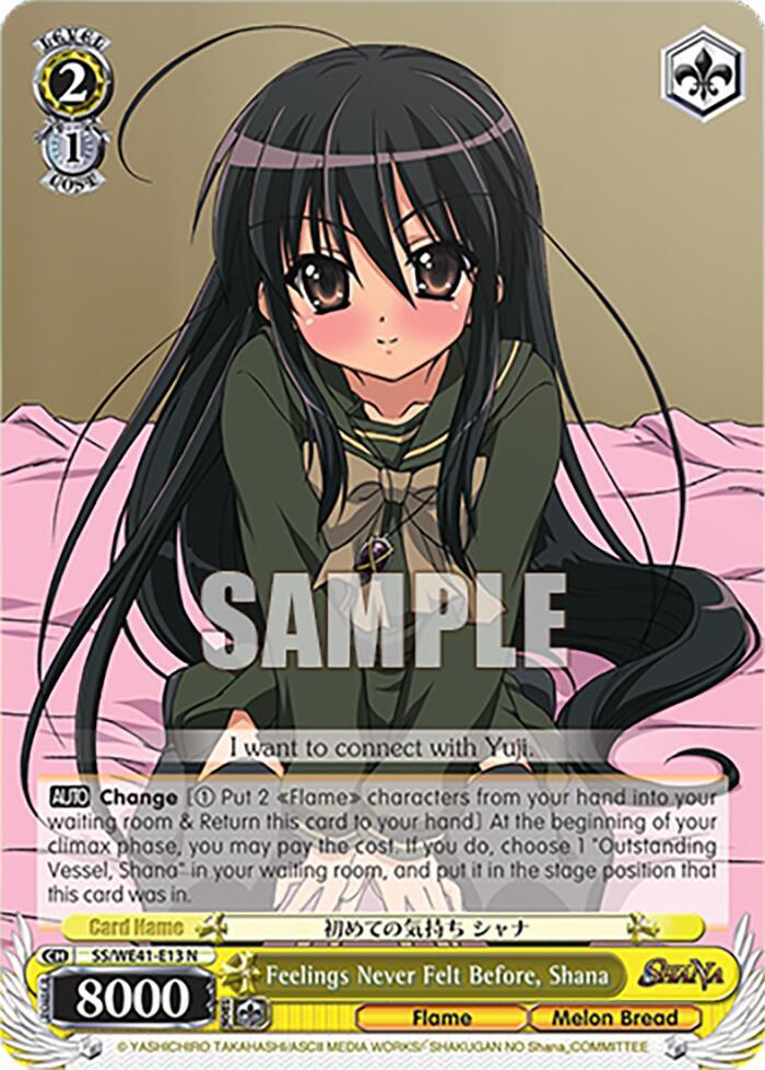 Feelings Never Felt Before Shana SS/WE41-E13 N Shakugan no Shana Premium Booster Card