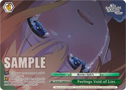 Feelings Void of Lies OFR 5HY/W101-E048OFR OFR The Quintessential Quintuplets Movie Card