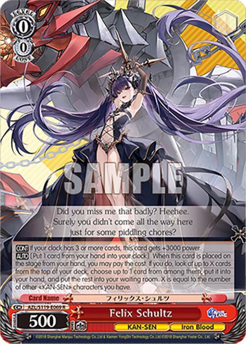 Felix Schultz AZL/S119-E069 R Azur Lane Vol. 2 Card