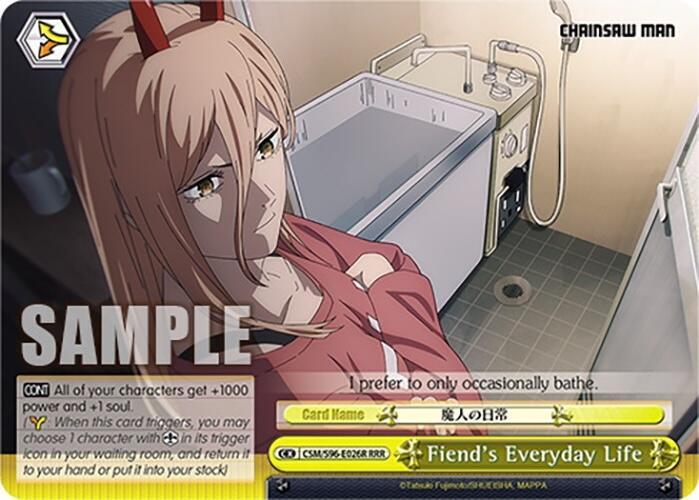 Fiends Everyday Life RRR CSM/S96-E026R RRR Chainsaw Man Card