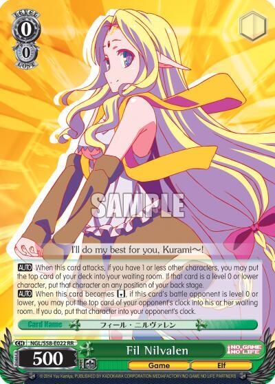 Fil Nilvalen NGL/S58-E022 RR No Game No Life Card