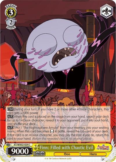 Finn Filled with Chaotic Evil AT/WX02-024 C Adventure Time Card