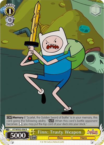 Finn Trusty Weapon AT/WX02-006 R Adventure Time Card