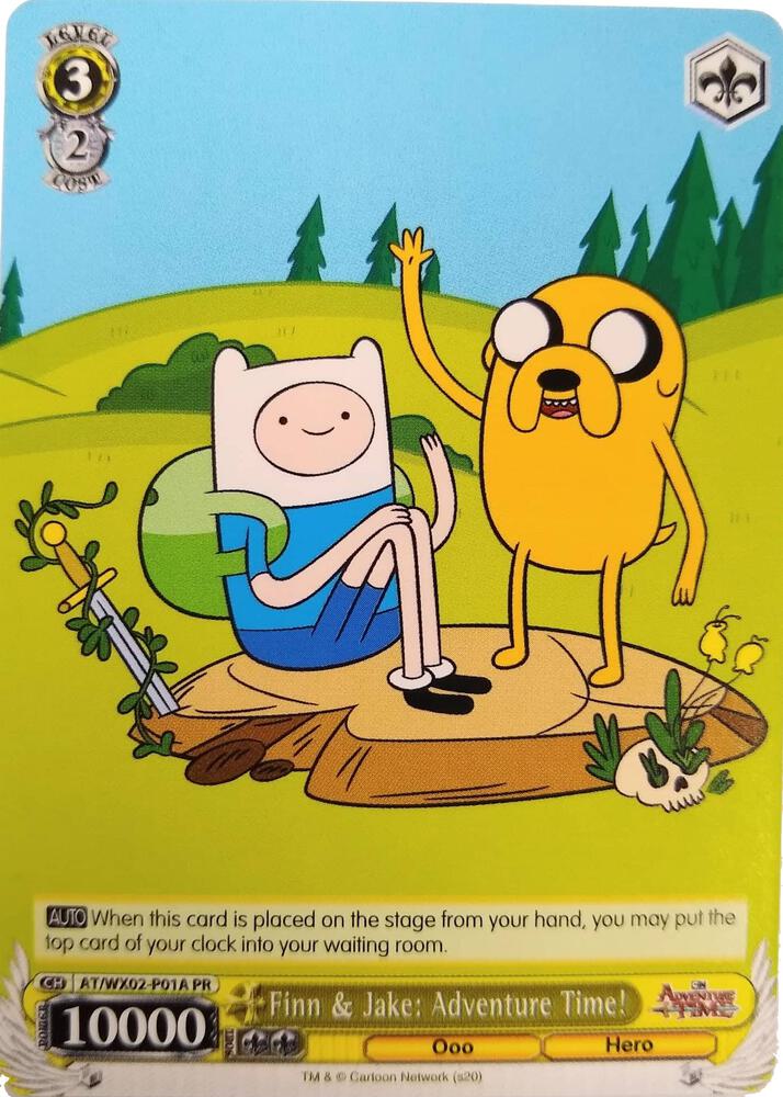 Finn and Jake Adventure Time AT/WX02-P01A PR Adventure Time Card