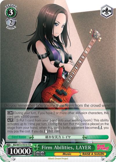 Firm Abilities LAYER BD/W73-TE10 TD BanG Dream! Vol.2 Card