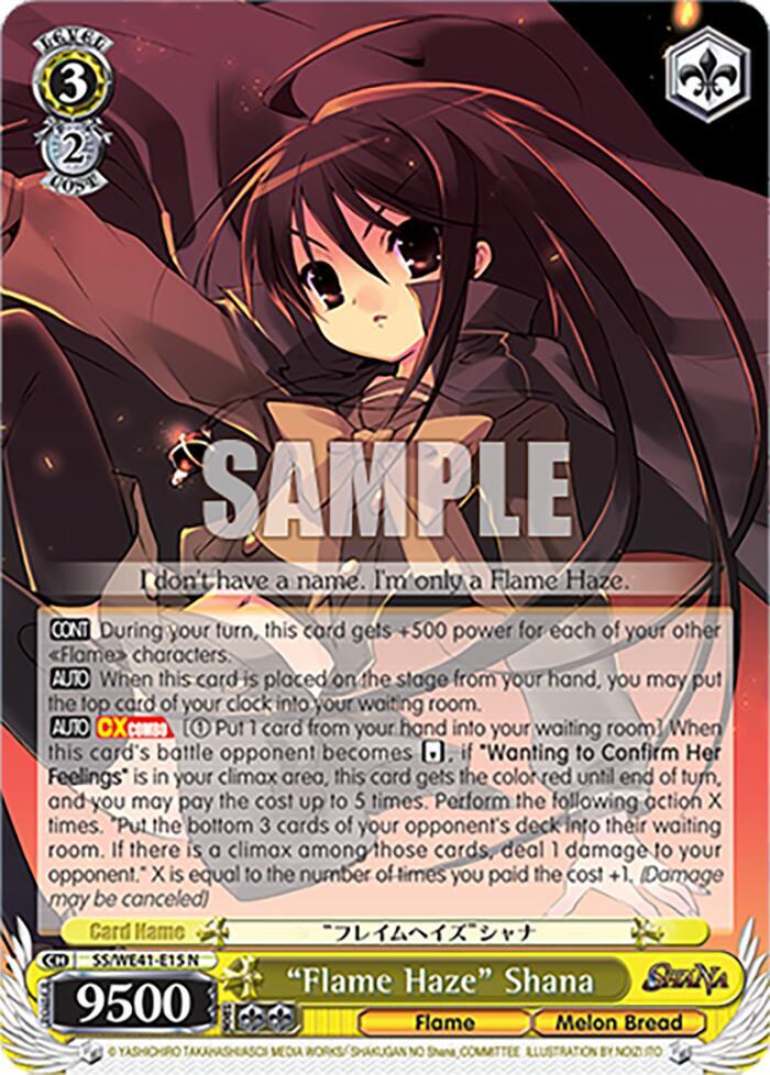 Flame Haze Shana SS/WE41-E15 N Shakugan no Shana Premium Booster Card