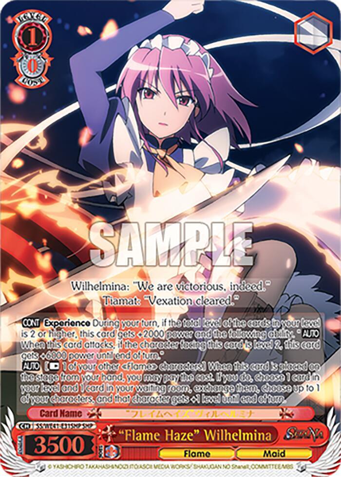 Flame Haze Wilhelmina SHP SS/WE41-E31SHP SHP Shakugan no Shana Premium Booster Card