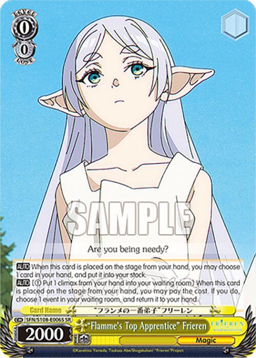 Flammes Top Apprentice Frieren SR SFN/S108-E006S SR Frieren: Beyond Journey’s End Card