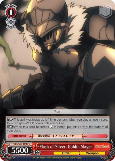 Flash of Silver Goblin Slayer GBS/S63-E049 C Goblin Slayer Card
