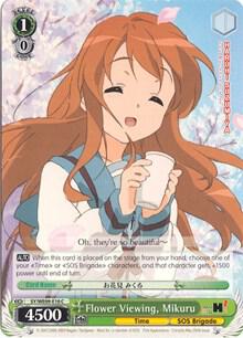 Flower Viewing Mikuru Foil SY/WE09-E10 The Melancholy of Haruhi Suzumiya Extra Booster Card