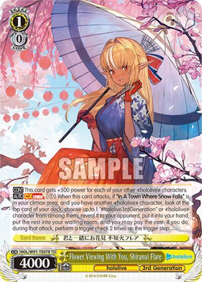 Flower Viewing With You Shiranui Flare HOL/W91-TE078 TD hololive production Card