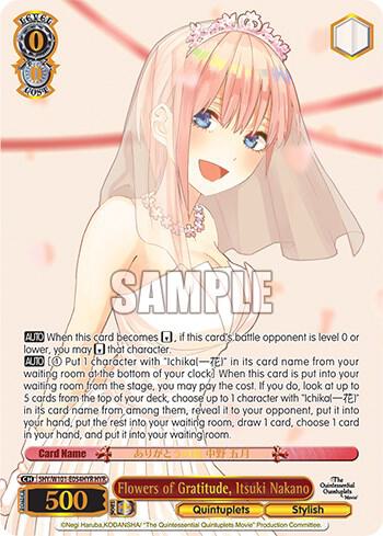 Flowers of Gratitude Ichika Nakano HYR 5HY/W101-E054HYR HYR The Quintessential Quintuplets Movie Card