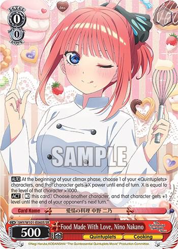 Food Made With Love Nino Nakano SR 5HY/W101-E060S SR The Quintessential Quintuplets Movie Card