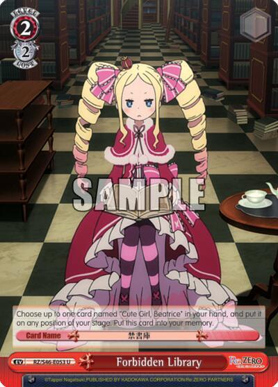 Forbidden Library RZ/S46-E053 U Re:ZERO Card