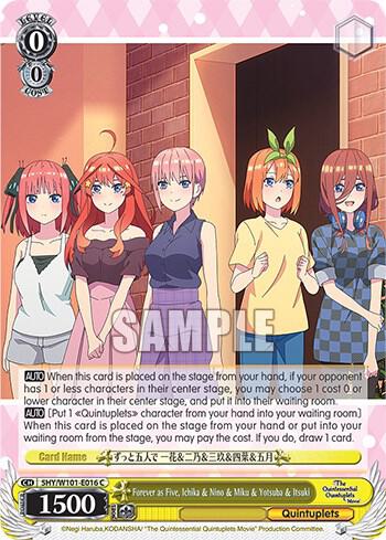 Forever as Five Ichika and Nino and Miku and Yotsuba and Itsuki 5HY/W101-E016 C The Quintessential Quintuplets Movie Card