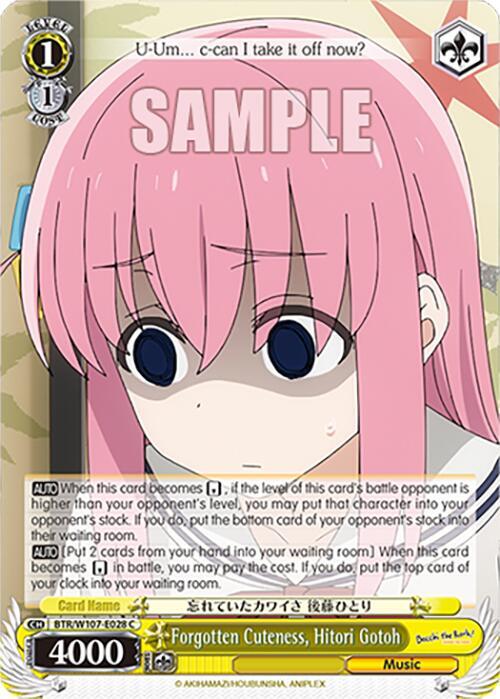 Forgotten Cuteness Hitori Gotoh BTR/W107-E028 C BOCCHI THE ROCK! Card