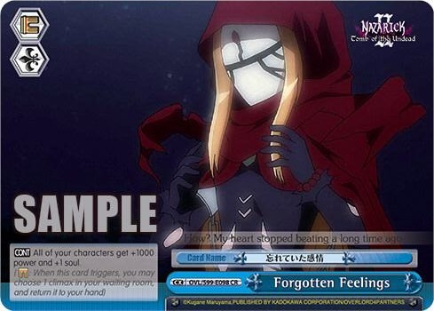 Forgotten Feelings OVL/S99-E098 CR Nazarick: Tomb of the Undead Vol.2 Card