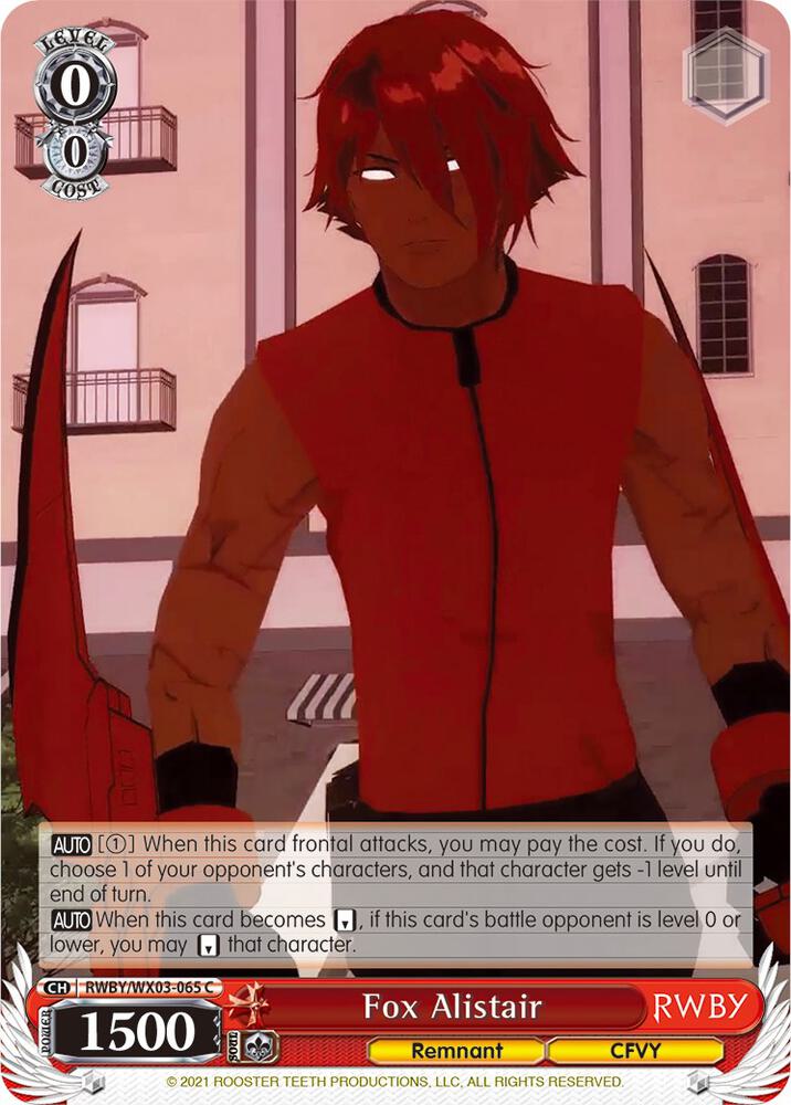 Fox Alistair RWBY/WX03-065 C RWBY Card