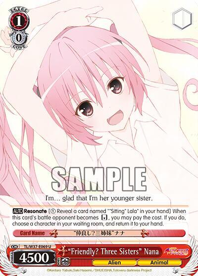 Friendly Three Sisters Nana TL/W37-E069 U To Loveru Darkness 2nd Card