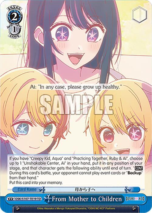 From Mother to Children OSK/S107-TE19 TD [OSHI NO KO] Card