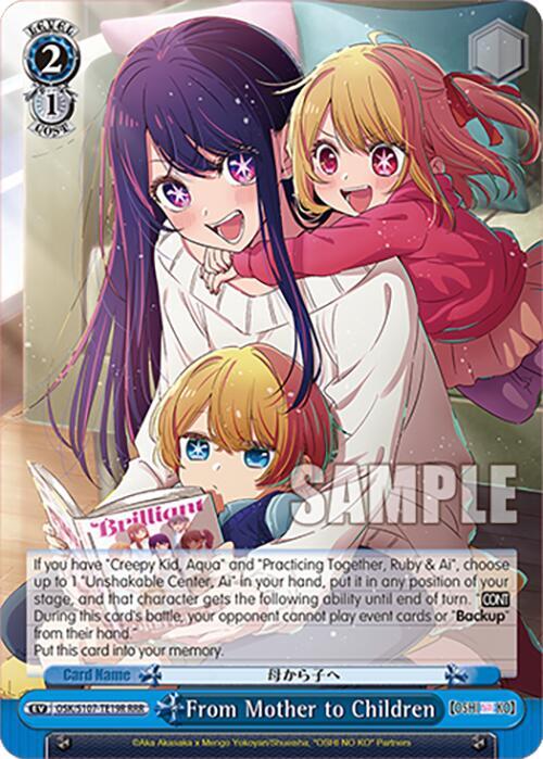 From Mother to Children RRR OSK/S107-TE19R RRR [OSHI NO KO] Card