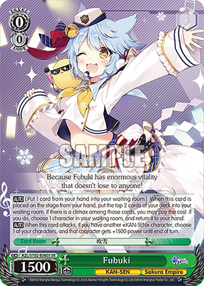 Fubuki SR AZL/S102-E060S SR Azur Lane Card