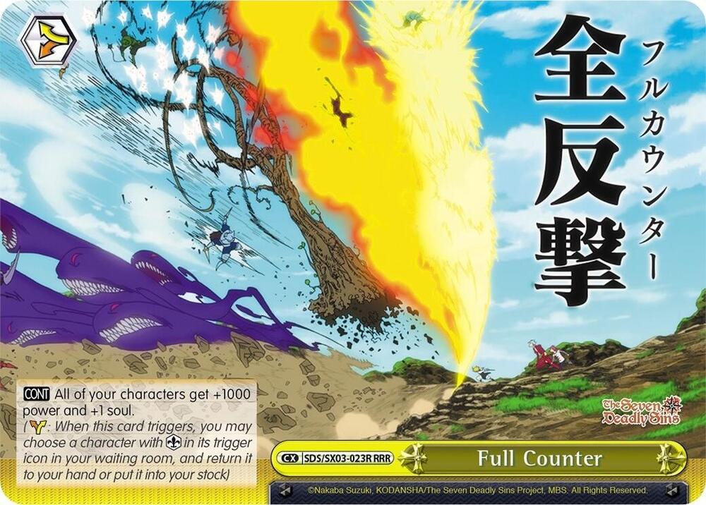 Full Counter RRR SDS/SX03-023R RRR The Seven Deadly Sins Card