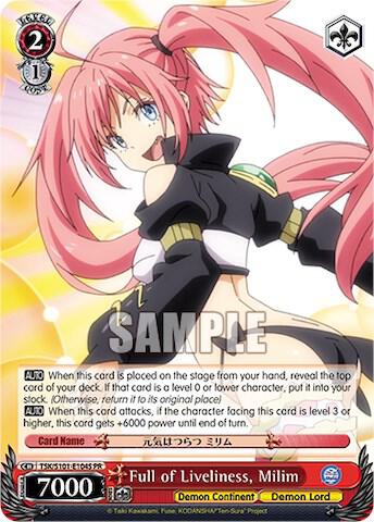 Full of Liveliness Milim Foil TSK/S101-E104S That Time I Got Reincarnated as a Slime Vol.3 Card