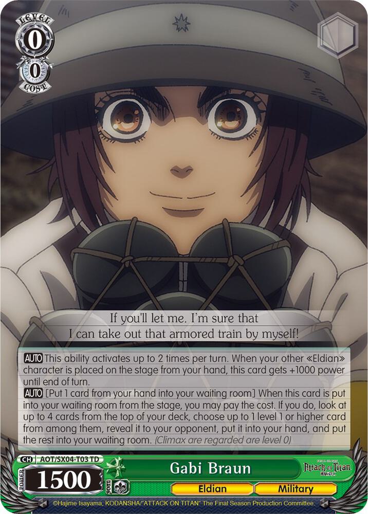 Gabi Braun AOT/SX04-T03 TD Attack On Titan: Final Season Card