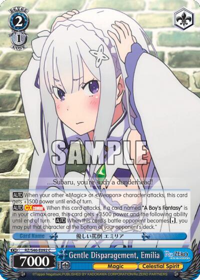 Gentle Disparagement Emilia RZ/S46-E092 C Re:ZERO Card